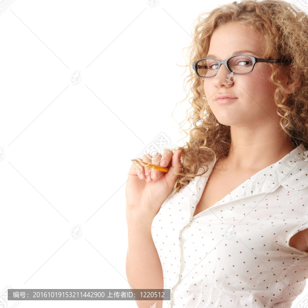 美麗的肥胖的白人女學(xué)生