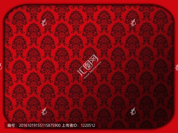 花復(fù)古圖案紅
