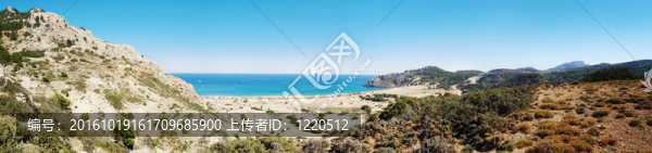 tsampika海灘全景