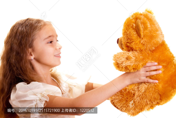 小女孩和Teddy,Bear