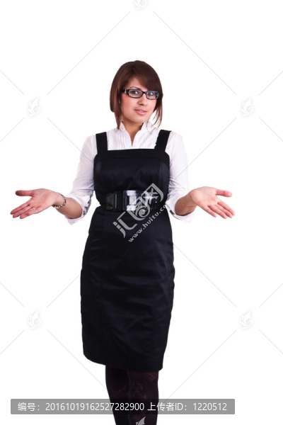 攝影棚中辦公室女性的照片集
