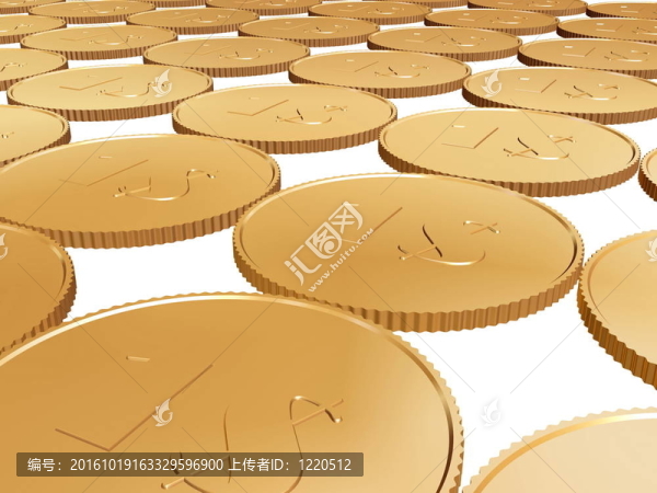 黃金1美元硬幣白色地毯