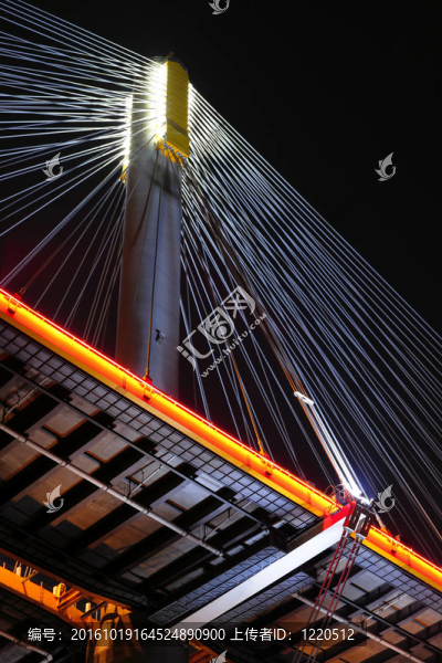 汀九橋夜景；香港