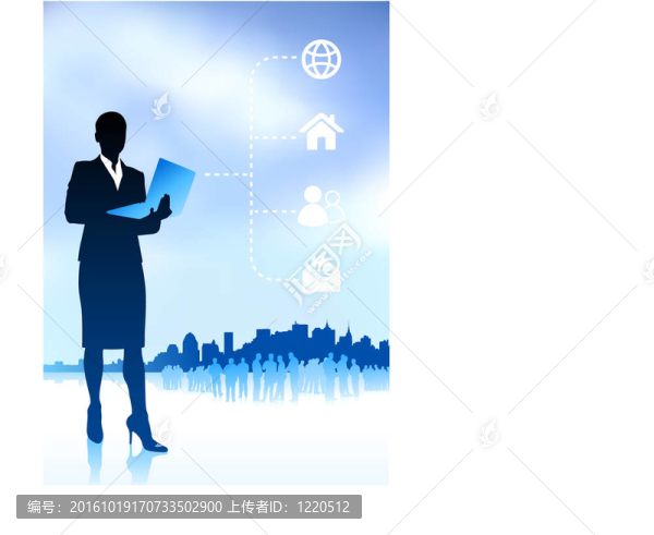 原來的插圖：商人控股與紐約市ai8兼容筆記本互聯(lián)網(wǎng)背景