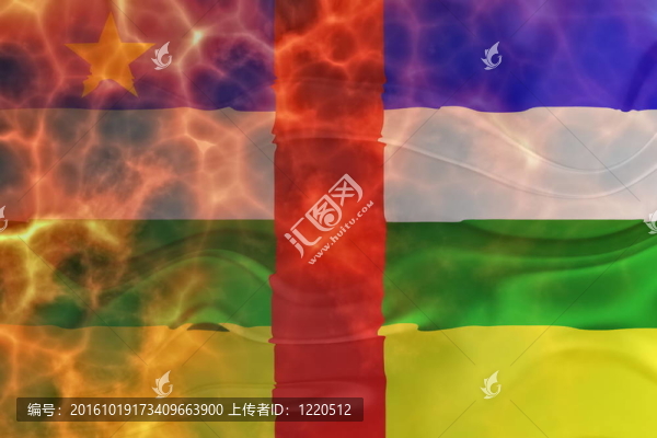 中非共和國波浪燃燒旗