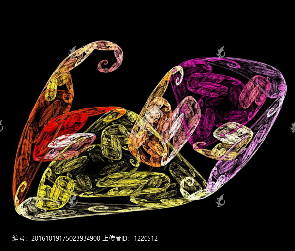 黑色數(shù)字分形