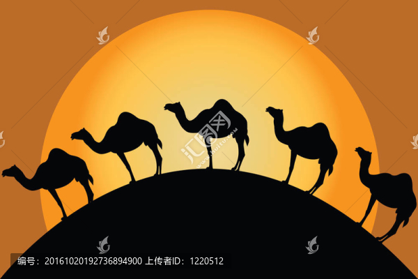 駱駝在沙漠