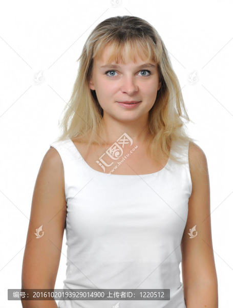 快樂(lè)女孩的明亮肖像