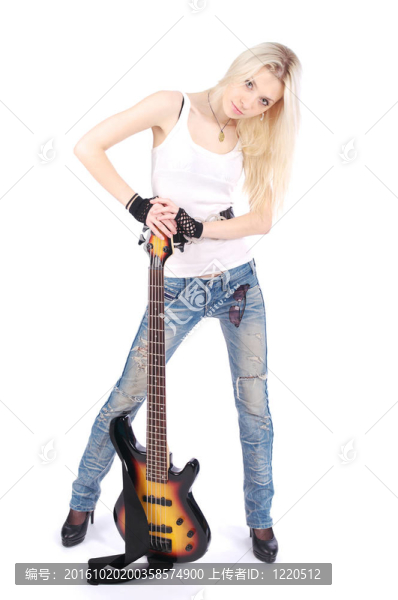 金發(fā)女孩電吉他