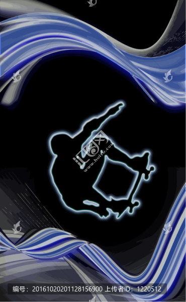 摘要滑冰boarrding向量