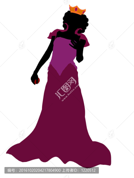 邪惡女王剪影插圖