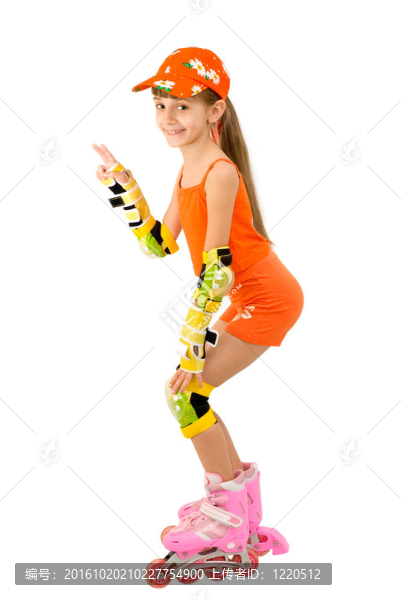 穿旱冰鞋的女孩