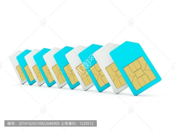 白色的SIM卡。藍(lán)灰系列