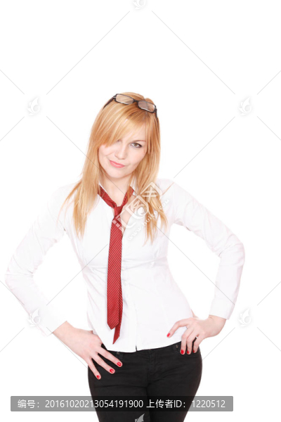 一個(gè)年輕迷人的商業(yè)女性肖像。