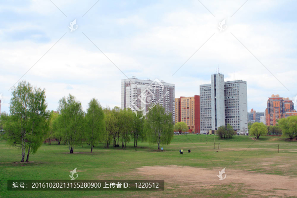 春天在城市公園