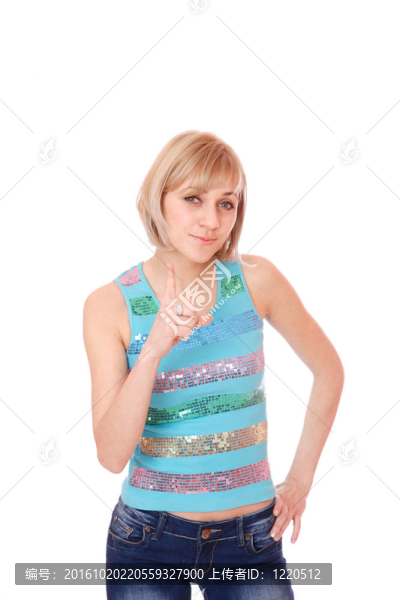 一個清新可愛的女人的畫像