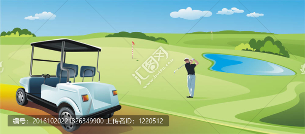 高爾夫球場(chǎng)上的高爾夫球員