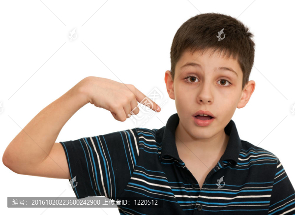 一個驚訝男孩的肖像