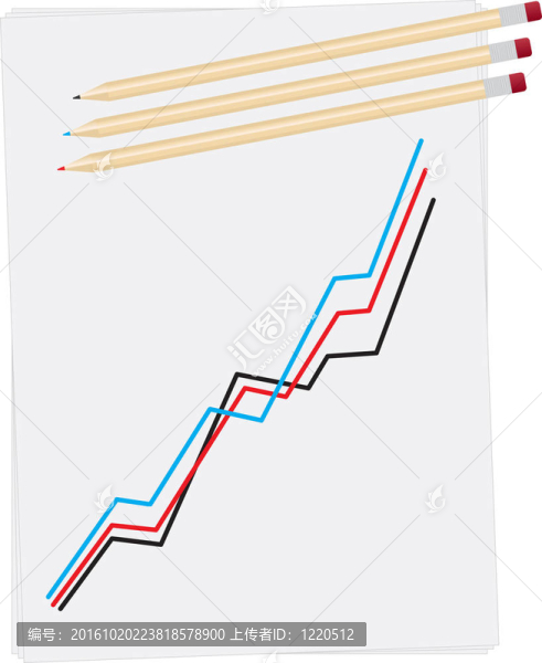 用鉛筆在紙上繪制的統(tǒng)計(jì)數(shù)字
