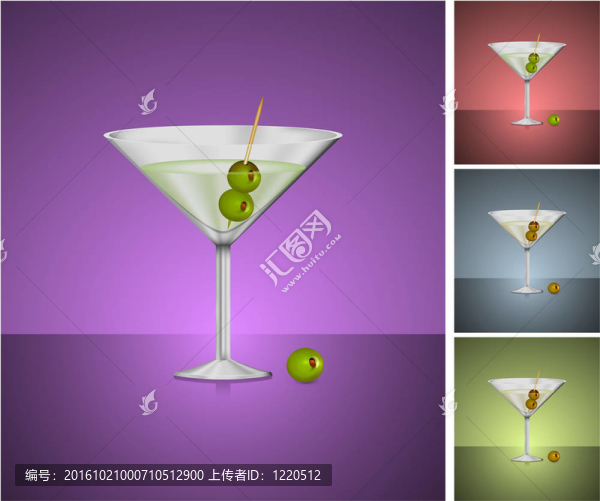 橄欖馬蒂尼玻璃
