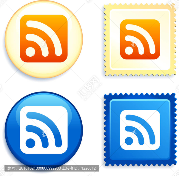 RSS在郵票和Button
