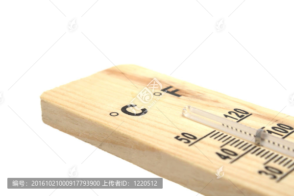 白色背景黑色數(shù)字木制溫度計