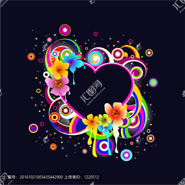 背景與發(fā)光的花朵和抽象的形狀