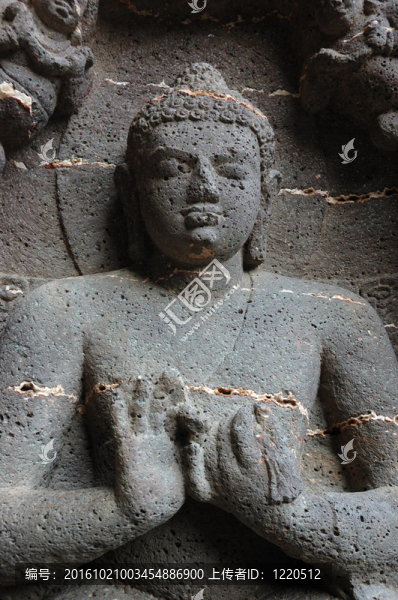 佛在埃洛拉石窟寺群；印度；聯(lián)合國教科文組織遺產(chǎn)
