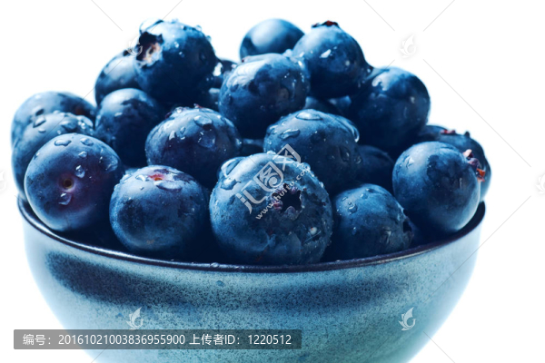 藍(lán)莓隔離的日本碗