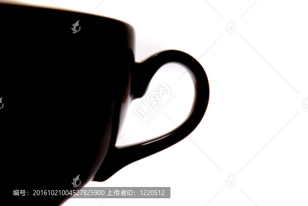 一杯咖啡，sillhouette