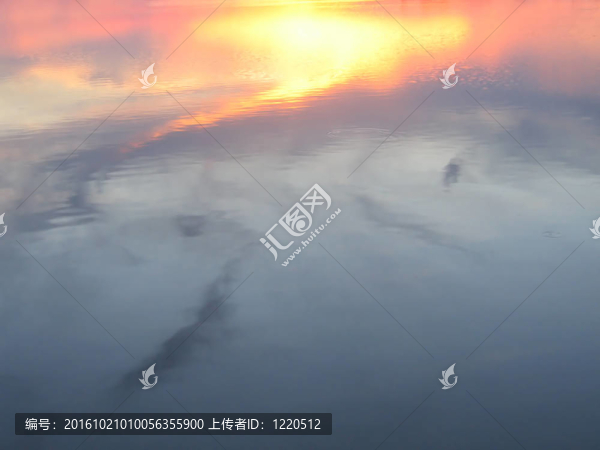 日落水背景