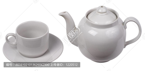 小白茶杯和壺