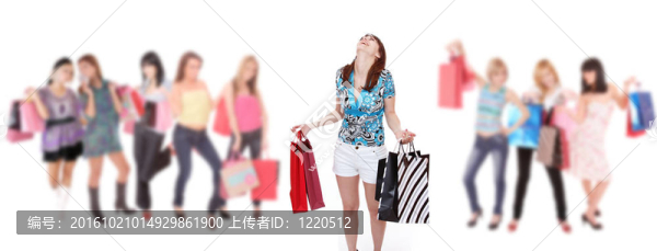 購物袋快樂女人