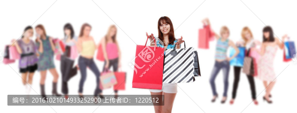 購物袋快樂女人