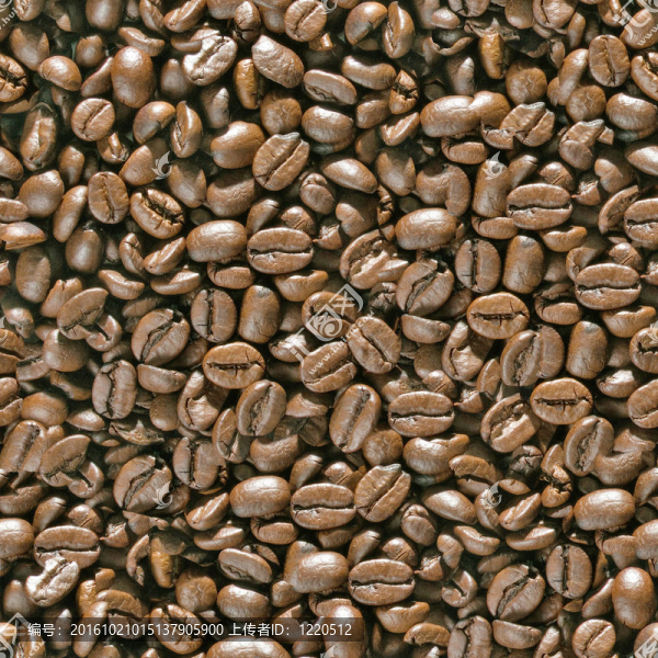 咖啡豆无缝背景。