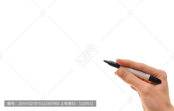Hand,Pen和Blank,Copyspace