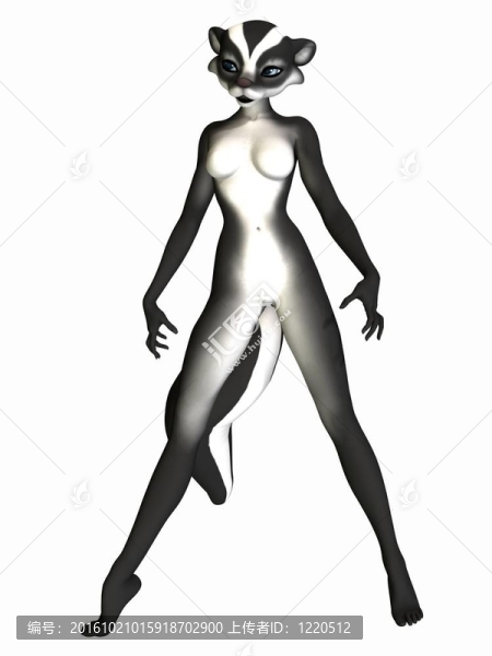 可愛的卡通人物-臭鼬