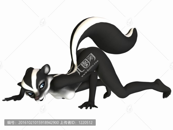 可愛的卡通人物-臭鼬