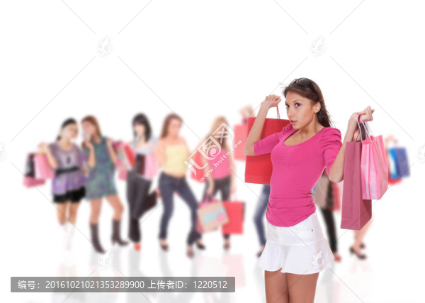 購物袋快樂女人