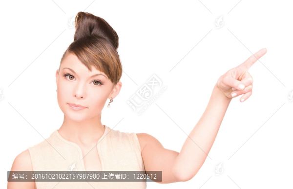 指著手指的女人