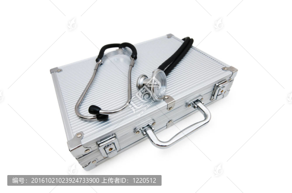 聽(tīng)診器和孤立的情況下，在白色的