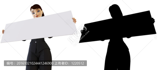 商人和白色面板