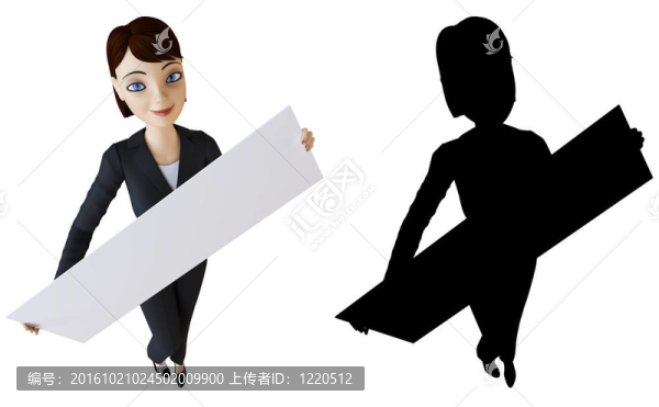 商人和白色面板