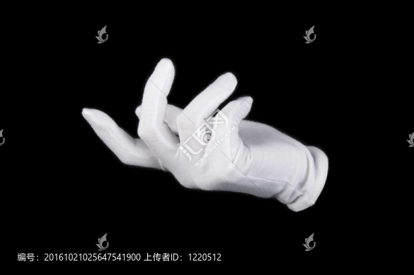 戴著白手套