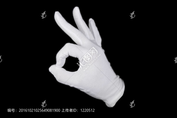 戴著白手套