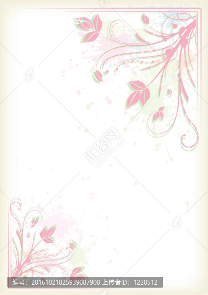 飛濺多彩的花卉框架