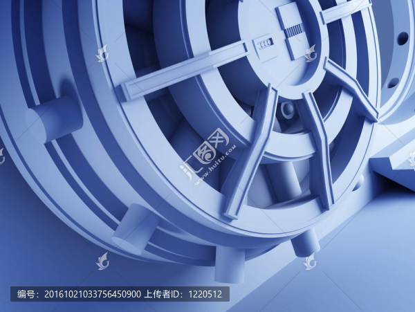 銀行金庫門3D