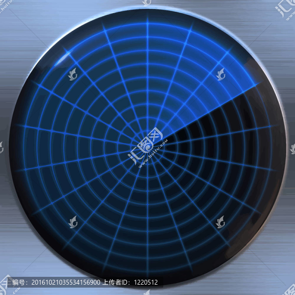 雷達或聲納屏幕