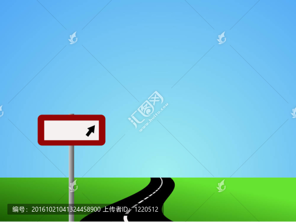 帶空標(biāo)志的曲折道路