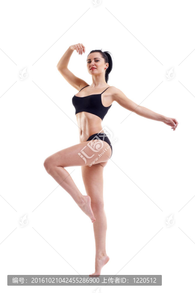 運(yùn)動(dòng)的女孩跳舞
